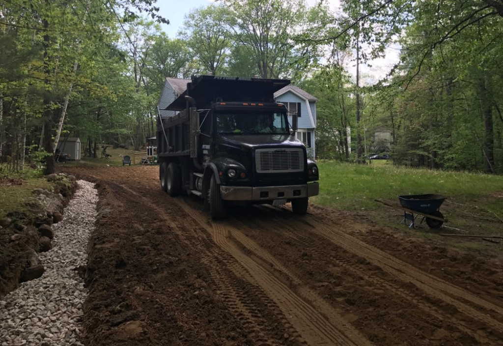 Drainage and base work on a Southern NH paving job