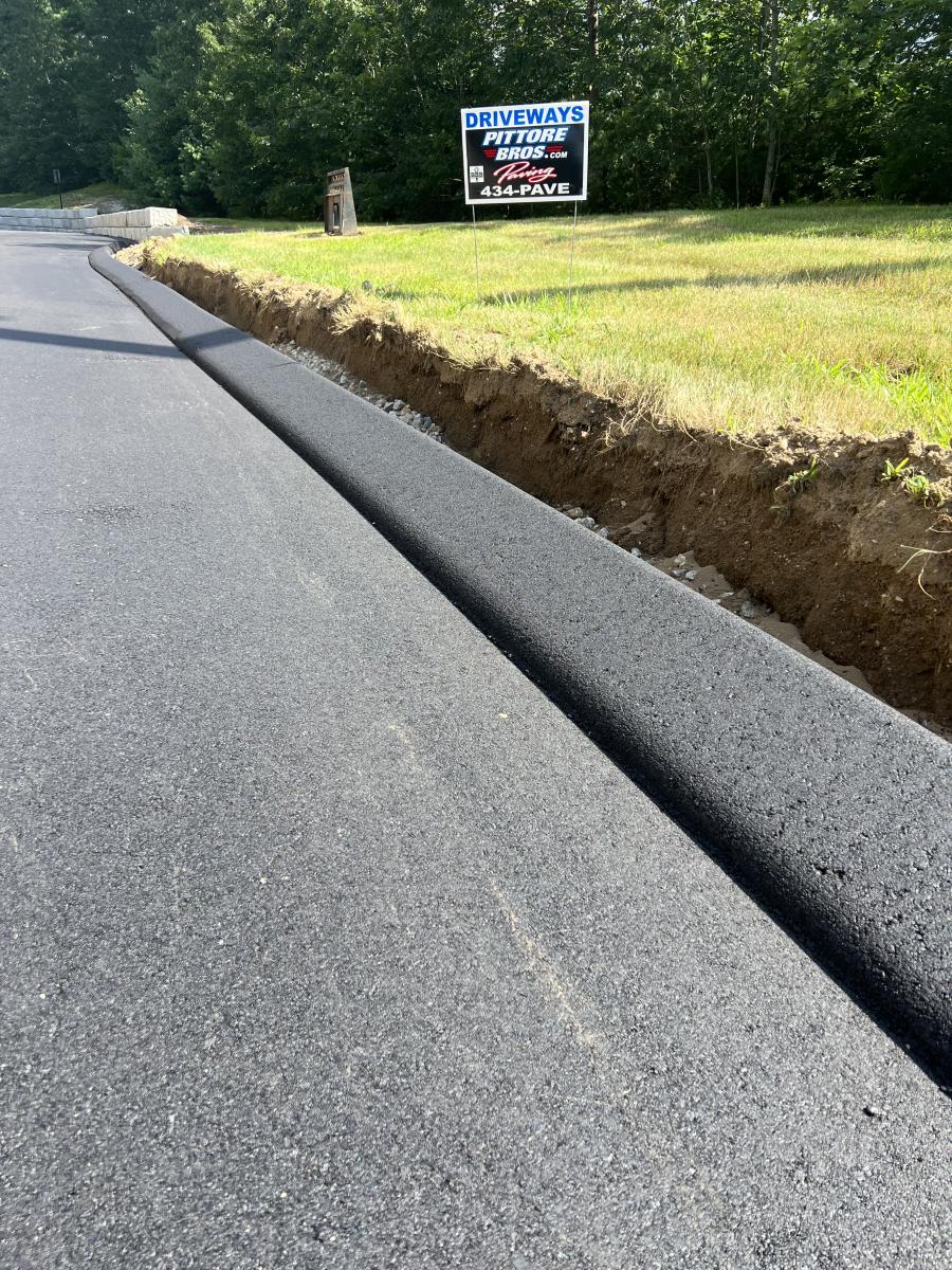 Completed asphalt paving project in Southern New Hampshire